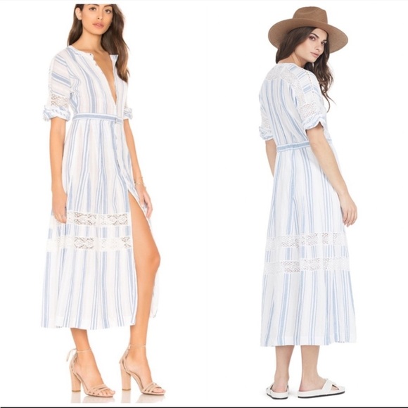 LoveShackFancy Eden stripe linen dress - Picture 1 of 7